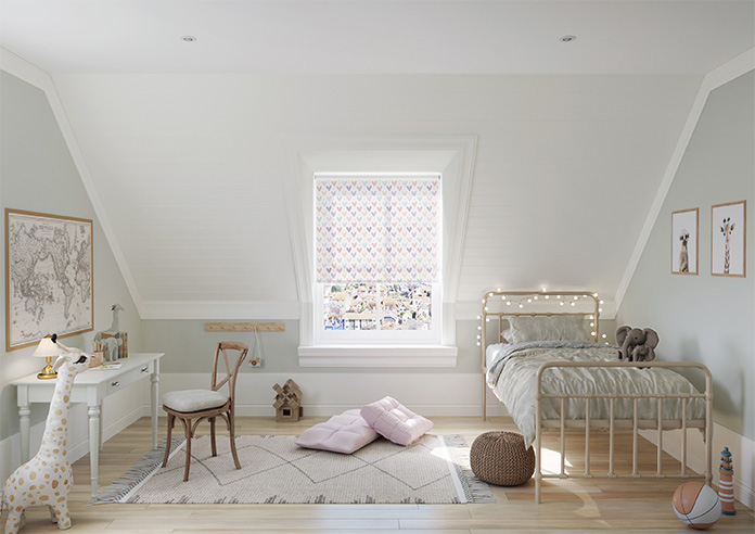 Pastel Hearts, Multi - Twist&Fit Roller Blind - Image 8